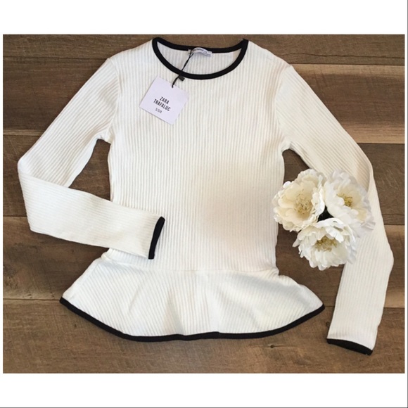 Zara Sweaters - Zara Trafaluc Sweater Peplum Chic & Trendy NWT